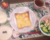 朝食に☕☀溶かしバタートースト✨☺⛄作り方3写真