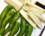 茄子と万願寺とうがらしの豚バラ巻き作り方1写真