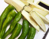 茄子と万願寺とうがらしの豚バラ巻き作り方1写真