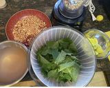 冷たい麺/ジェノベーゼ風・紫蘇パスタ作り方1写真