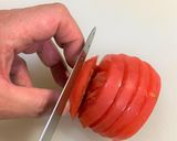 バジルの穂を散りばめた冷たいパスタ作り方1写真