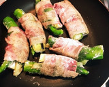 茄子と万願寺とうがらしの豚バラ巻き作り方4写真