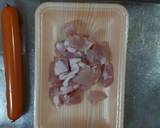 ☆簡単☆鶏肉と魚肉ソーセージのピカタ作り方1写真