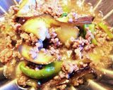 簡単!合い挽き肉と夏野菜のの味噌煮!作り方4写真