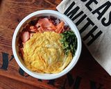 10分弁当★重ねて簡単！塩鮭玉子弁当作り方6写真