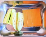 チーズ茄子のせ卵粥作り方1写真