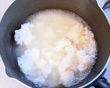 チーズ茄子のせ卵粥作り方6写真