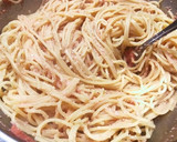 あご出汁と明太子の釜玉和風パスタ☆作り方3写真