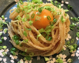 あご出汁と明太子の釜玉和風パスタ☆作り方4写真