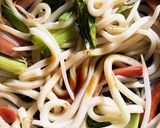 チンゲン菜のオイスター醤油焼きうどん♪作り方4写真