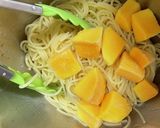 つめたい麺　冷凍マンゴーと生ハムのパスタ作り方6写真