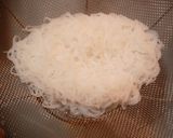 ダイエット☆しらたきのパスタ（菜花・鶏）作り方1写真