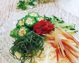 夏野菜と梅のさっぱり冷麦♬作り方10写真