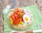 パプリカと豚しゃぶの冷麺風そうめん作り方6写真
