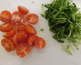 豆苗とミニトマトのスープ作り方1写真
