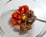 アミエビの塩辛とトマトの納豆和え作り方2写真