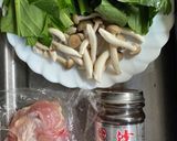 鶏と小松菜の沙茶醬炒め作り方1写真