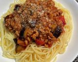 ゴロゴロなすとミニトマトのミートパスタ作り方6写真