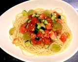 トマトときゅうりの冷静パスタ作り方8写真