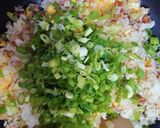 小2の宿題！大根と箱根葉ネギのチャーハン作り方6写真