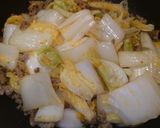 簡単☆豚ひき肉と白菜のピリ辛あんかけ丼♩作り方4写真