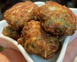これは旨い☆ズッキーニ、水菜の豚肉バーグ作り方6写真