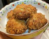 これは旨い☆ズッキーニ、水菜の豚肉バーグ作り方7写真