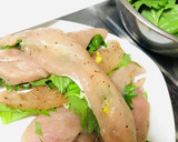 簡単！ささみの青しそ甘辛とろチーズ焼き作り方1写真
