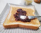 ピーナッツバターとあんこのトースト作り方2写真