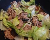 レタスと豚肉の味噌わさび炒め作り方3写真