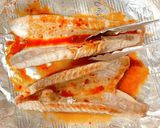 韓国風！？鰹のハラモのピリ辛・ステーキ作り方8写真