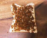 美味しい　カレーそぼろのチーズトースト作り方2写真