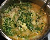 キムチと豆腐と豆苗と卵のスープ作り方6写真
