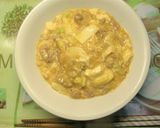卵を加えて、甘いマーボー豆腐。作り方3写真
