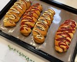 長いロングソーセージで作るソーセージパン作り方8写真
