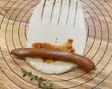 長いロングソーセージで作るソーセージパン作り方4写真