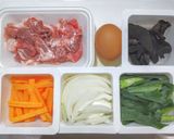 町中華の豚こま肉と木耳と卵のピリ辛炒め作り方1写真