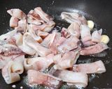 イカと野菜のバター醤油炒め作り方4写真