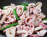 イカと野菜のバター醤油炒め作り方5写真