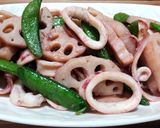 イカと野菜のバター醤油炒め作り方6写真