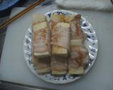 高野豆腐の豚肉まき煮作り方4写真