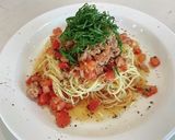 和えるだけ！トマトとツナの冷製パスタ作り方4写真