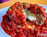 チーズハンバーグのトマト煮込み作り方16写真