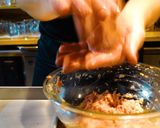 チーズハンバーグのトマト煮込み作り方7写真