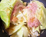 巻かない☆キャベツと豚挽肉のコンソメ蒸し作り方2写真
