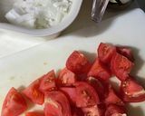ガッツリ系！なすとトマトのスタミナ味噌汁作り方1写真