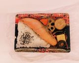 サケ弁当 おかずの部 ハムカツのっけ盛り作り方1写真