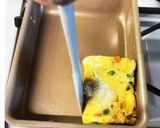パタパタパタ♬たたむ四角いオムレツ弁当作り方4写真