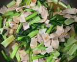 小松菜とベーコンのバター醤油パスタ作り方3写真