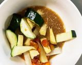 根菜茄子万能トマポン炒め味温野菜サラダ作り方15写真